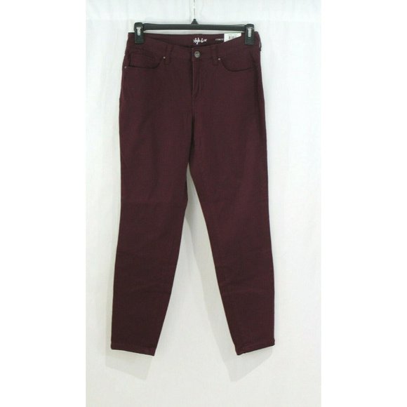 Style & Co. Denim - Style & Co Womens Berry Jam Mid Rise Tummy Control Curvy Skinny Jeans 8 NWT